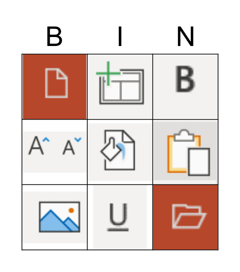 ICT Bingo Card