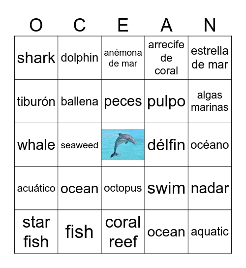 Under the Sea! Bingo Card