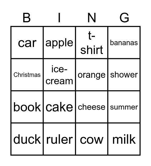 Bingo Card