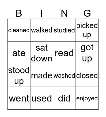 I played bingo Card