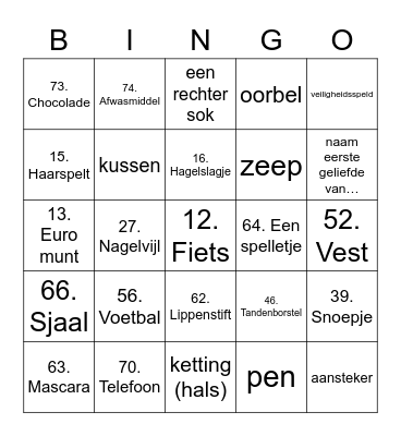 Levend Bingo Card