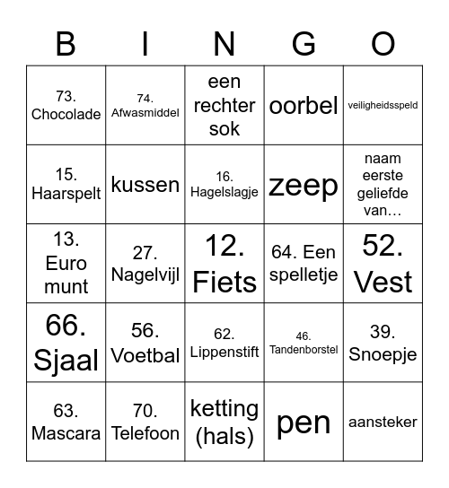 Levend Bingo Card