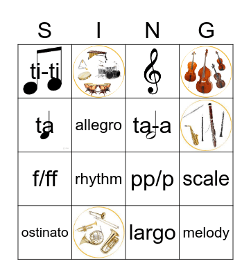 Music Review Bingo Card