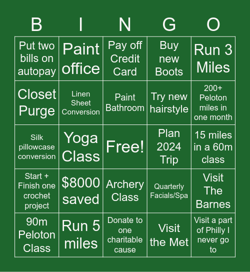 2023 Bingo - 32 Bingo Card
