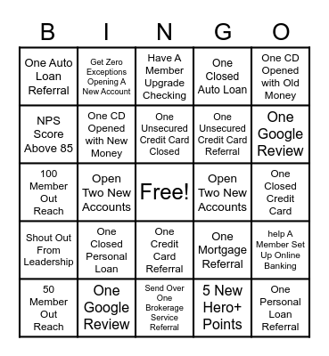 Month Of June Bingo Card