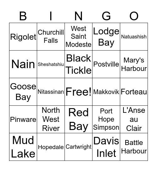 Labrador Bingo Card