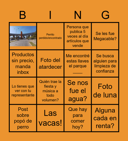 Las Terrazas Bingo Card