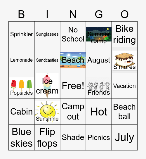 Summertime Bingo! Bingo Card