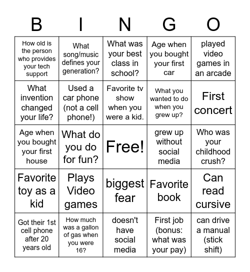 Church in the Mall Bingo Card