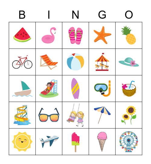 Summer Bingo Card