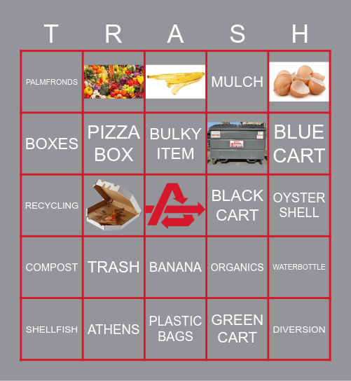 ATHENS TRASH BINGO Card