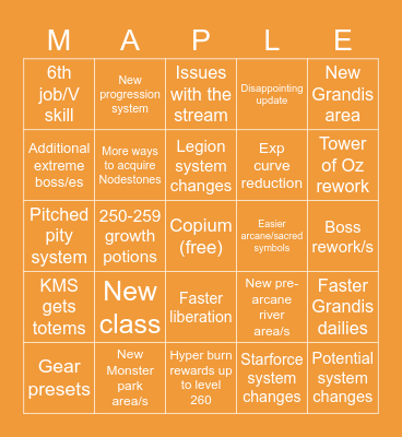 (S/N)ew Age Bingo Card