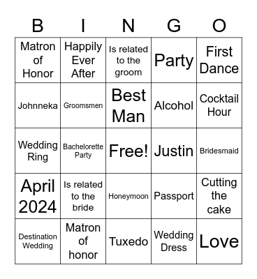 Mr. & Mrs. Balam Bingo Card