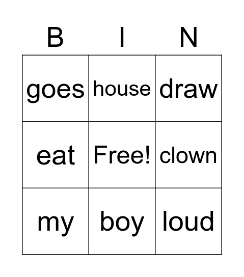 Bingo Card