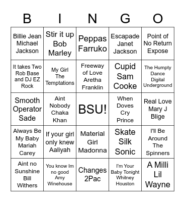 BSU BINGO Card