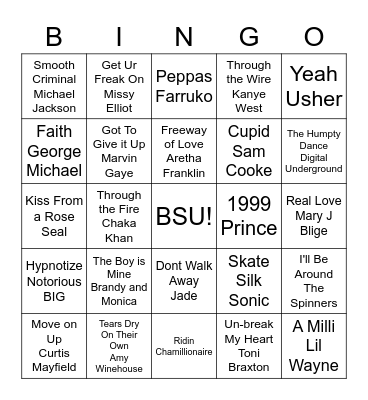 BSU BINGO Card