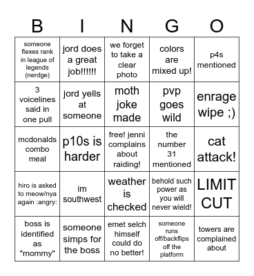 p12s baby we dont wanna fix her!!!! Bingo Card