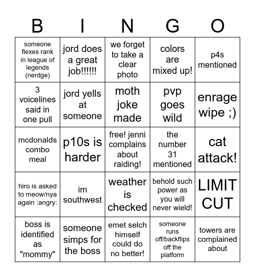 p12s baby we dont wanna fix her!!!! Bingo Card