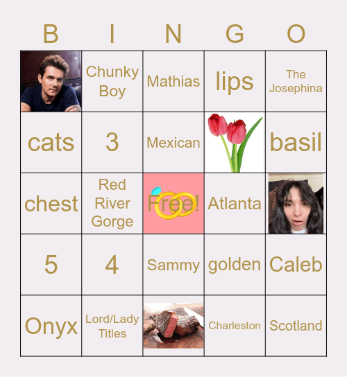 Sammy's Bachelorette Bingo Card