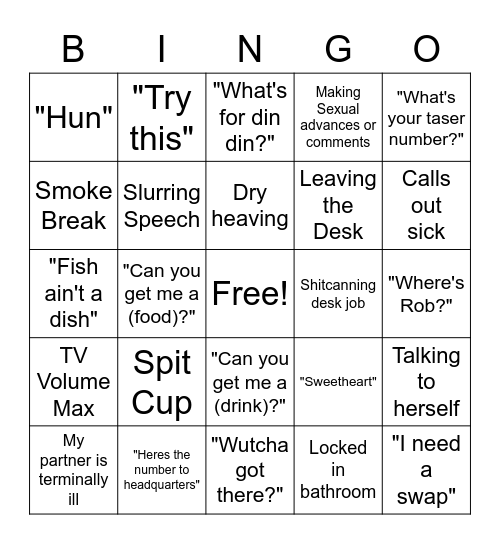 Laurine's Bingo Card