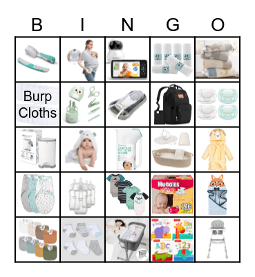 Baby Shower Gift Bingo Card