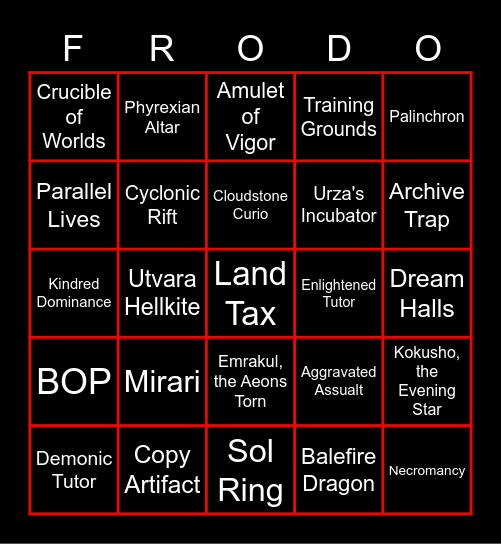 Eye #2 Bingo Card