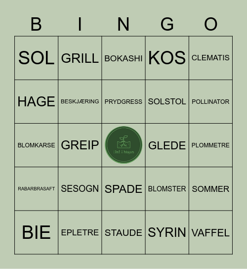 Fint i hagens Bingo Card