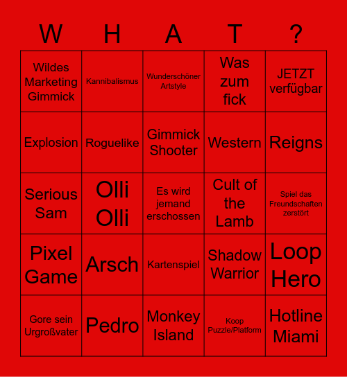 Devolver Bingo Card