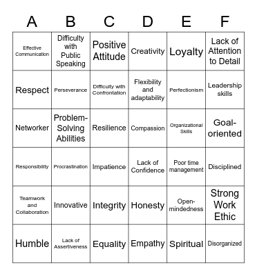 HUMAN BINGO Card