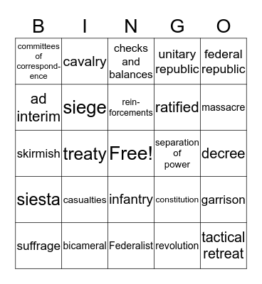 Era 5 part 2 Bingo Card