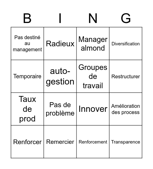 Amossys Party Bingo Card