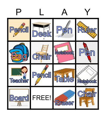My Classroom Bingo Card
