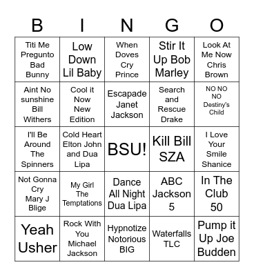 BSU BINGO Card