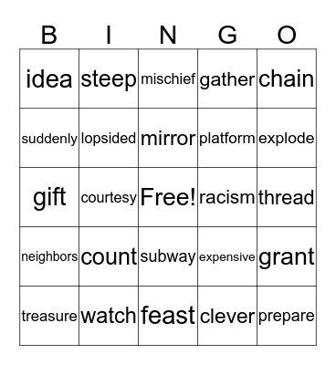 CULTURE UNIT TEST REVIEW Bingo Card