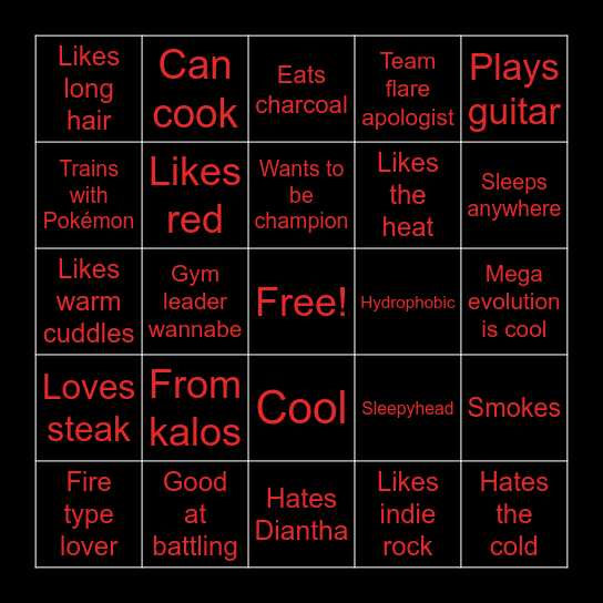 Are you Flare’s type? Bingo Card