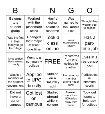 Human Bingo Card