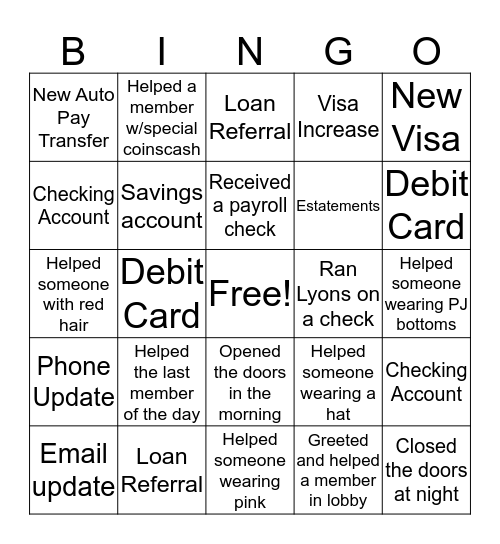 Christian Financial Bingo! Bingo Card