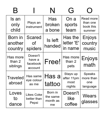 Western DOTY 2023 Bingo Card