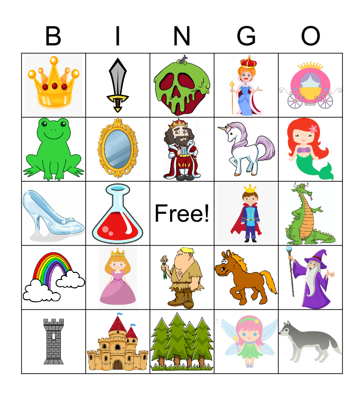 Fairytale Bingo Card