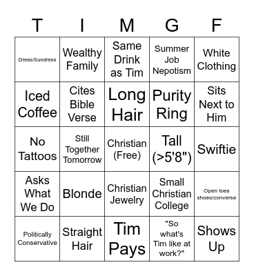 Ms. Erin Kendall Bingo Card