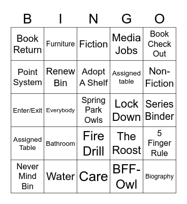 Media Memories Bingo Card