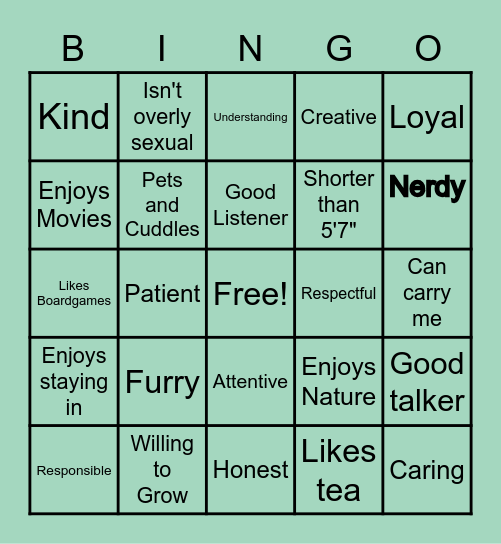 Are you Thomas type? Bingo Card