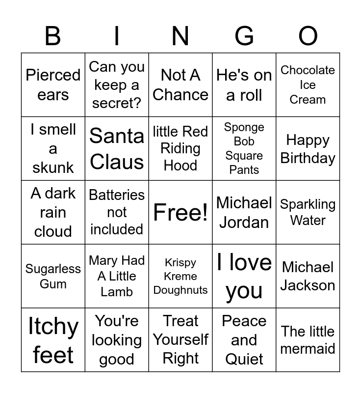 Incoherent Bingo Card