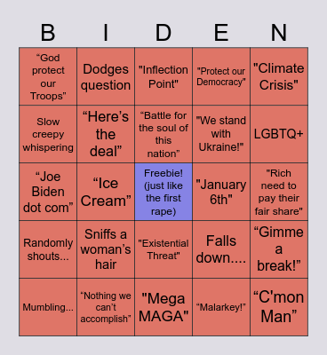 Biden Bingo! Bingo Card