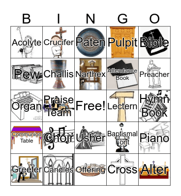 Worship  Bingo Card