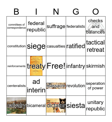 Era 5, Part 2 Revolution Bingo Card