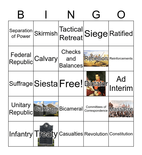 Era 5 part 2 Revolution Bingo Card