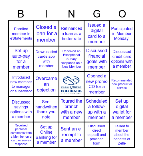 Member Experience BINGO - BRANCH! Bingo Card