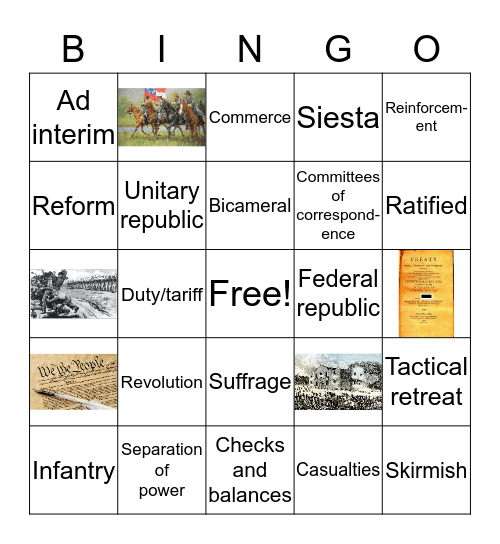 Era 5 Part 2 Vocabulary Bingo Card