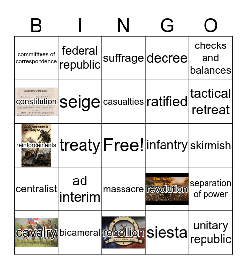 Era 5 Part 2 Vocabulary Bingo Card